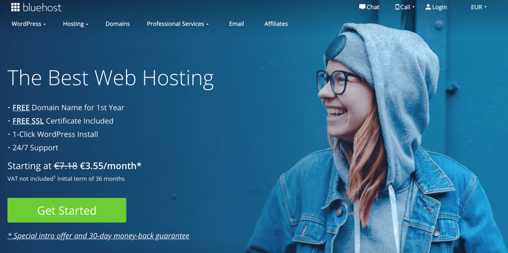 Bluehost WordPress hosting